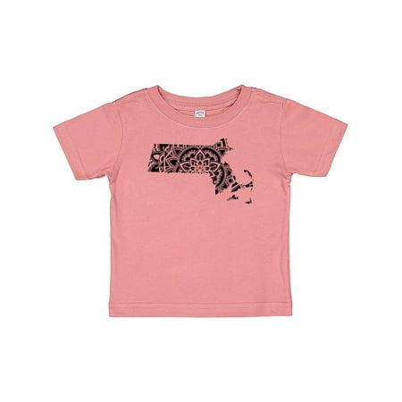

Inktastic Massachusetts Silhouette Mandala Gift Baby Boy or Baby Girl T-Shirt