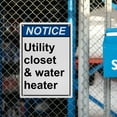 thumbnail image 6 of Utility Closet Water Heater Housekeeping Sign, Industrial Housekeeping Sign 8"x12" UV Resistant for Indoor Outdoor Workplace, 6 of 7