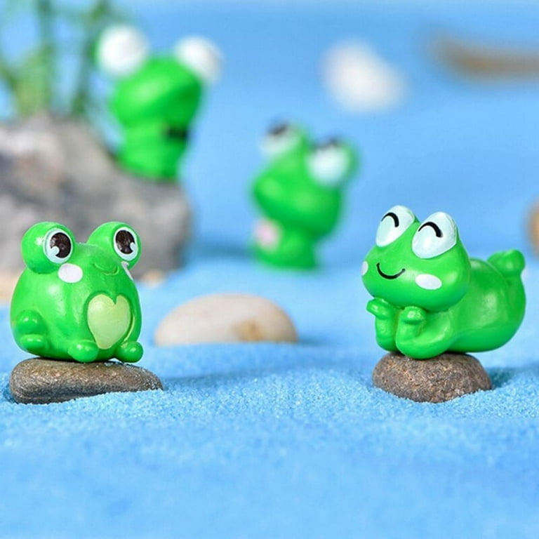 Luminous Mini Frogs Figurines, 140pcs Colorful Resin Mini Frogs Glow in The  Dark, Frog Miniature Figurines, Tiny Cute Frog Figurines, Miniature Moss