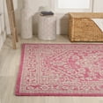 thumbnail image 5 of JONATHAN Y SMB101G-5 Sinjuri Medallion Textured Weave Fuchsia/Light Gray 5 ft. x 8 ft. Indoor/Outdoor Area Rug, Pet Friendly, Stain Resistant, Easy to Clean, for Patio, Living Room; Kitchen, Bedroom, 5 of 11