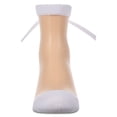 thumbnail image 6 of MeMoi Women's Silky-Sheer Cotton-Rich Crew Sock with Satin Bow - Girls - Female, 4, Winter White, 6 of 7