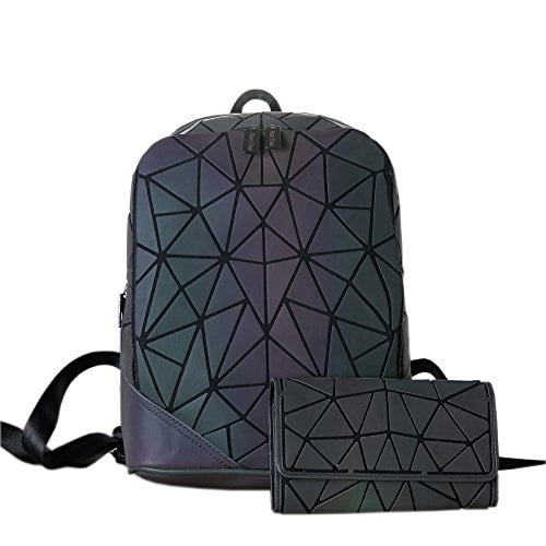 geometric reflective backpack