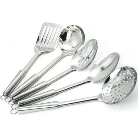 

Stainless Steel Cooking Utensil Set - Kitchen Utensils 5 Piece Set