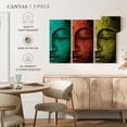 thumbnail image 4 of Elephant Stock Buddha Face Wall Art - Horizontal Multi Panel Canvas - Living Room Wall Decor - Religion And Spirituality Multi Panel - Black And Red Decor By Mark Ashkenazi - 23" x 14", 4 of 4