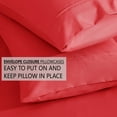 thumbnail image 3 of American Home Collection Brushed Microfiber Sheet Set, Deep Pocket Extra Soft Sheets & Pillowcase Set, 3 Pieces, Twin, Red, 3 of 6