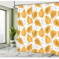 thumbnail image 5 of Ambesonne Summer Orange Shower Curtain, Papaya and Art, 69"Wx70"L, Pale Orange Black, 5 of 5