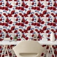 thumbnail image 2 of Ambesonne Floral Peel & Stick Wallpaper for Home, Poppy Flowers Callas Print, 13"x72", Ruby Dark Lavender and Green, 2 of 5