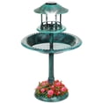 thumbnail image 1 of Fuente solar con pedestal de resina vintage para baño de pájaros al aire libre, 1 of 7