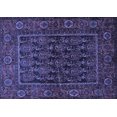 thumbnail image 1 of Ahgly Company Machine Washable Indoor Rectangle Persian Blue Traditional Area Rugs, 5' x 8', 1 of 4