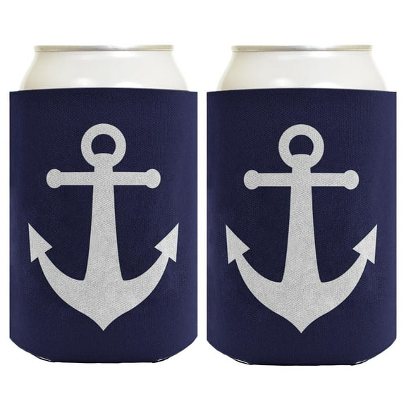 Sailing Gift For Men Classic Navy Nautical Boating Anchor 2-Pack Can Drink Thermocoolers