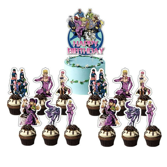 JOJO Advantage Cake Topper CupcakeS Set Birthday Party Supplies Decoration Decor Kit