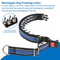 thumbnail image 2 of Collar Martingale Mayerzon para perros, antitirones, reflectante, azul, 2 of 7