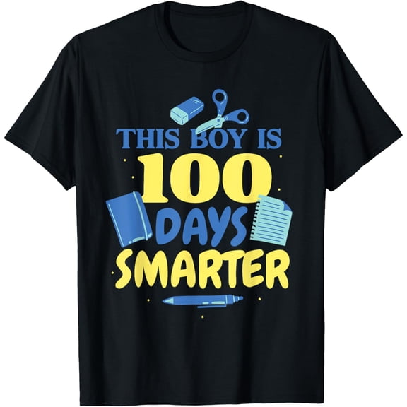 This Boy Is 100 Days Smarter 100 Days Of School Pupil Kids T-Shirt