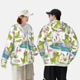thumbnail image 5 of Fotbe Cartoon Frogs Men's Women's UPF 50+ Sun Protection Jacket Hooded Cooling Shirt with Pockets Hiking Outdoor Performance-Small, 5 of 8