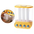 thumbnail image 2 of ziyahi Wall-Mounted Dry Food Storage Dispenser Grains Rice Box Candy Organizer 4 Grid Yellow, 2 of 8