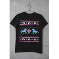 thumbnail image 5 of Old Glory Mens Unicorn Rainbow Ugly Christmas Sweater Short Sleeve T Shirt, 5 of 6