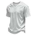 thumbnail image 2 of LWavelet V Neck Mens T-Shirts Short Sleeve Summer Comfort Shirts for Men Classic Casual Summer Basic Tee Shirt, 2 of 7