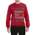 thumbnail image 2 of Wild Bobby Naughty Nice 6 7 Checklist Christmas Unisex Sweater | Funny Holiday Unisex Crewneck Sweatshirt, 2 of 5