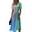 Light Blue, variant on Minjewel Women's V-Neck Short Sleeve Bohemian Shift Dress - Summer Casual Beach Outfit, Loose Flowy Party Dress, Solid Color Comfy Vacation Mini Dress,Sky Blue,S
