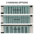 thumbnail image 5 of HPD Half Price Drapes Sea Thistle Extra Wide Faux Linen Room Darkening Curtains for Bedroom & Living Room Curtains (1 Panel), Door & Window Curtains 120 inches long, Rod Pocket Curtains, 100W X 120L, 5 of 11