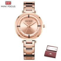 MINI FOCUS Fashion Women Watches Waterproof Luxury Ladies Quartz Watch Rose Gold Stainless Steel Relogio Feminino Montre Femme