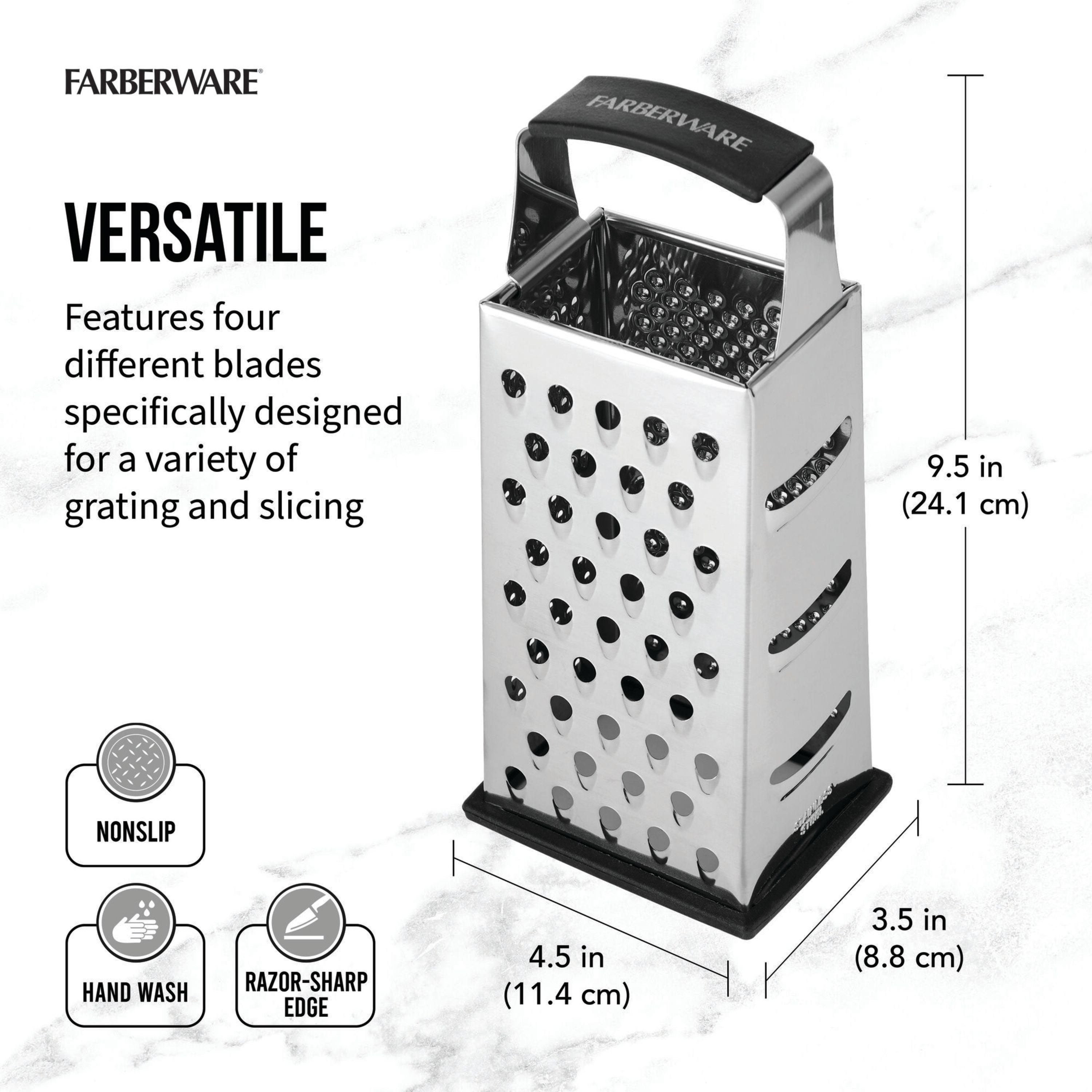 Farberware Pro 9.5 in Stainless Steel Box Grater