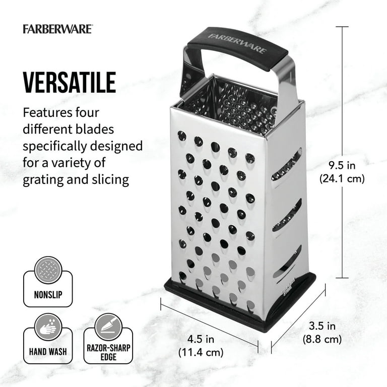 Farberware Pro 9.5 in Stainless Steel Box Grater - Walmart.com