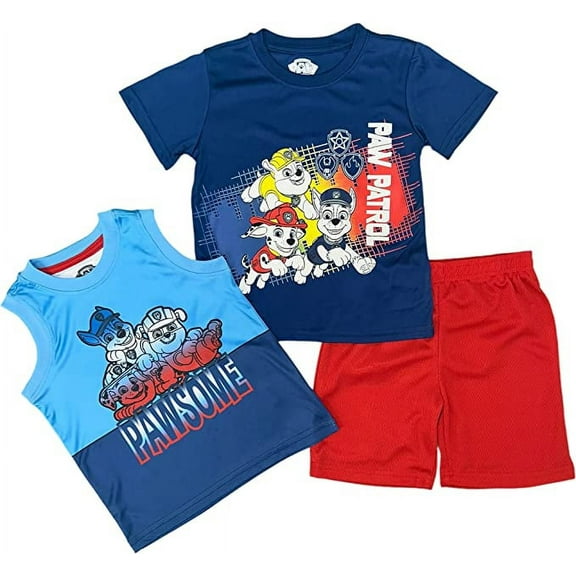 Nickelodeon Paw Patrol Little Boys Three-Piece Short Set