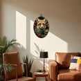 thumbnail image 5 of Dark Academia Canvas Wall Art Fox Autumn Foliage Berries Detailed Oval Framed Canvas Prints Vintage Wall Hanging Decor for Home Decorations 8.6"x11.4", 5 of 7