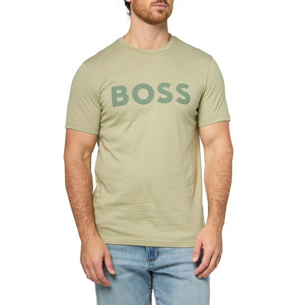 Camiseta BOSS Bold Logo Jersey de manga corta en verde musgo XXL