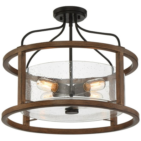 Possini Euro Design Rustic Ceiling Light Semi Flush Mount Fixture Bronze Wood 20 1 4 Wide Open Orb Seeded Glass Bedroom Com - Houzlamod 3 Light Semi Flush Mount Ceiling With Seeded Glass Possini Euro Design Rustic Ceiling Light Semi Flush Mount Fixture Bronze Wood 20 1 4 Wide Open Orb Seeded Glass Bedroom Com - Houzlamod 3 Light Semi Flush Mount Ceiling With Seeded Glass