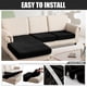 thumbnail image 4 of Fundas de sofá seccionales de Terciopelo, 3 Piezas, Fundas elásticas de Terciopelo para sofá, Fundas de sofá Separadas en Forma de L (sofá de 2 plazas + 1 sillón, Negro), 4 of 5