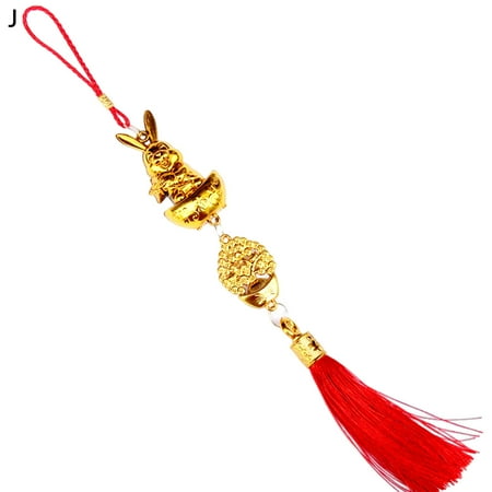 

Papaba Bunny Pendant Decorative Traditional Elements Attractive New Year Rabbit Mascot Pendant