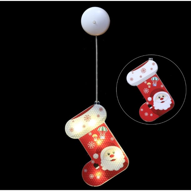 Nuevos adornos navideños, luces LED colgantes, decoración de dormitorio, decoraciones navideñas, decoración de vidrio para ventana del hogar, batería cálida