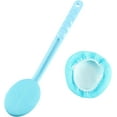 thumbnail image 5 of 1 Pc Easy Lotion Applicator, Body Lotion Applicator Back Washer for Shower, Long Handle Self Tanning Back Applicator Back Lotion Applicators, Back Moisturizer Sunscreen Applicator, Blue, 5 of 8