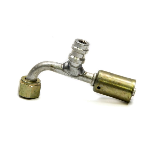 Vintage Air #6 90 Degree Beadlock O-Ring Fitting w/Port