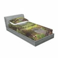 thumbnail image 3 of Yosemite Bedding Set with Sheet & Covers, Small Spring Forest Distant Mountain Picture of Yosemite National Park Landscape Print, Printed Bedroom Decor 2 Shams, 4 Sizes, Green, by Ambesonne, 3 of 3