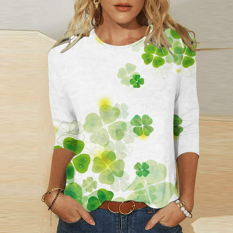 Plus Size St Patricks Day Shirt Women St Patricks Day Gift for Women Under  10 Dollars Irish Shirt Womens Long Sleeve Blouse Saint Patricks Day  Decorations Shirt 