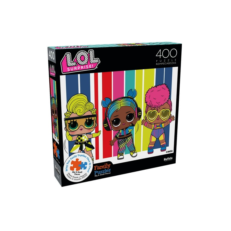 Buffalo Games 400 Piece Lol Surprise Three Stripes Jigsaw Puzzle Size Large