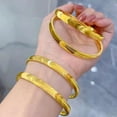 thumbnail image 3 of Z.LP Jewelry Gold Bangle, Classic Minimalist Design, Size: 60MM, 3 of 7