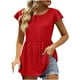 thumbnail image 1 of Blusas casuales de manga corta con cuello redondo de color sólido para mujer OAVQHLG3B Store  lin121212, 1 of 4