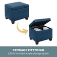 thumbnail image 5 of Convenience Concepts Madison Storage Ottoman, Blue Faux Leather, 5 of 7