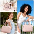 thumbnail image 6 of Gynky Makeup Bags Puffy Travel Toiletry Bag for Women, Lightweight Large Wide-Open Travel Bag Cosmetic Organizer Bag with Handle Water-Resistant Travel Essentials for Toiletries Accessories, Pink, 6 of 10