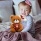 thumbnail image 5 of Fiudx Oso de Peluche Navideño de Rayas Verdes y Blancas con Gorro de Papá Noel, Tela Suave y Acogedora, Adorable Decoración, Regalo Navideño, Versátil para La Hora de Dormir y Fiestas, Tamaño 20 X 25, 5 of 6
