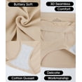 thumbnail image 4 of Women's Plus Maternity High Waist Underwear Pregnancy Seamless Soft Belly Support Panties Over Bump 3 Pack, 4 of 6