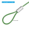 thumbnail image 2 of Uxcell 3.3Ft Safety Cable Lock Steel Stage Lighting Security Wire Rope, Green 3 Pack, 2 of 6