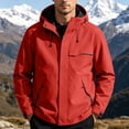 thumbnail image 4 of Guluxicc Athletic Jackets with Zip Pockets for Men Waterproof Wind Resistant Drawstring Full Zipper Long Sleeve Hooded Jackets for Outdoor Hiking Wear Summer Fall Casual Jackets, 4 of 8