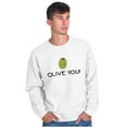 thumbnail image 4 of Olive You Love Pun Matching Couples Sweatshirt for Men or Women Brisco Brands S, 4 of 7