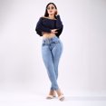 thumbnail image 3 of Pantalón Skinny Mujer NYK Azul Claro Tiro Medio, 3 of 7