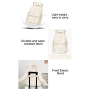 DAKIMOE School Backpack for College High Middle School Fashion Student bag, Cute Aesthetic Teen Bookbag for Teens Women, Beige